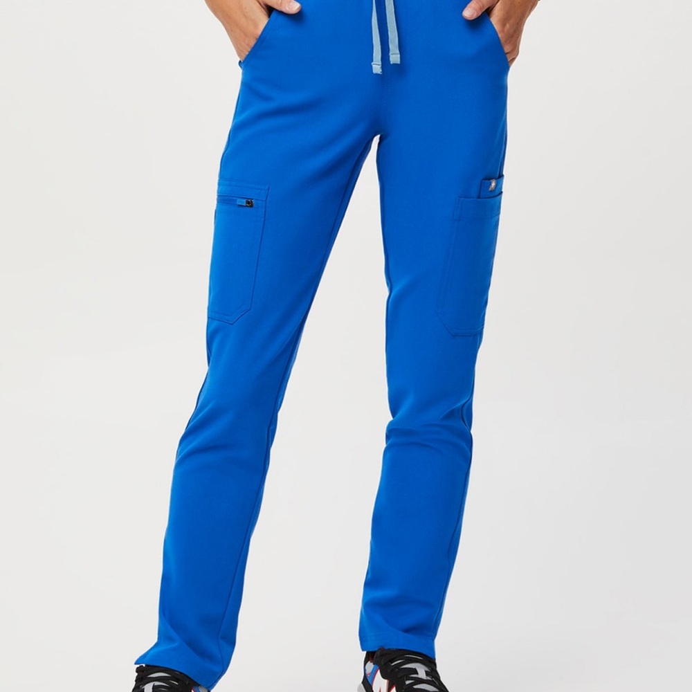 figs yola skinny scrub pants royal blue